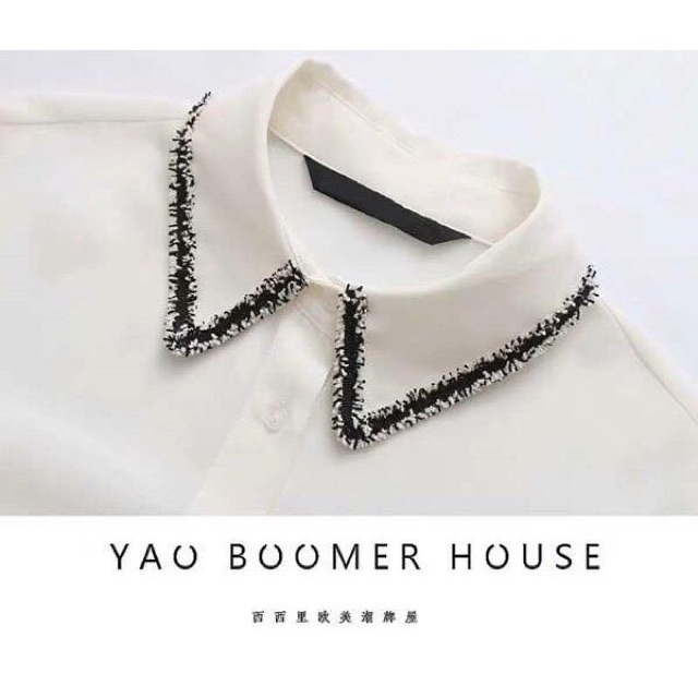 Áo Sơ Mi Lụa Viền dạ siêu đẹp freeship  ảnh thật fb