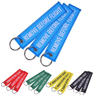 Móc dây gắn chìa khoá xe máy thêu chữ Remove Before Flight

