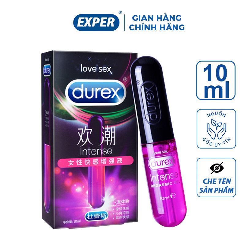 Gel bôi trơn Durex Intense Orgasmic 10ml hàng nội địa Trung, gel bôi trơn tình dục tăng khoái cảm cho nữ