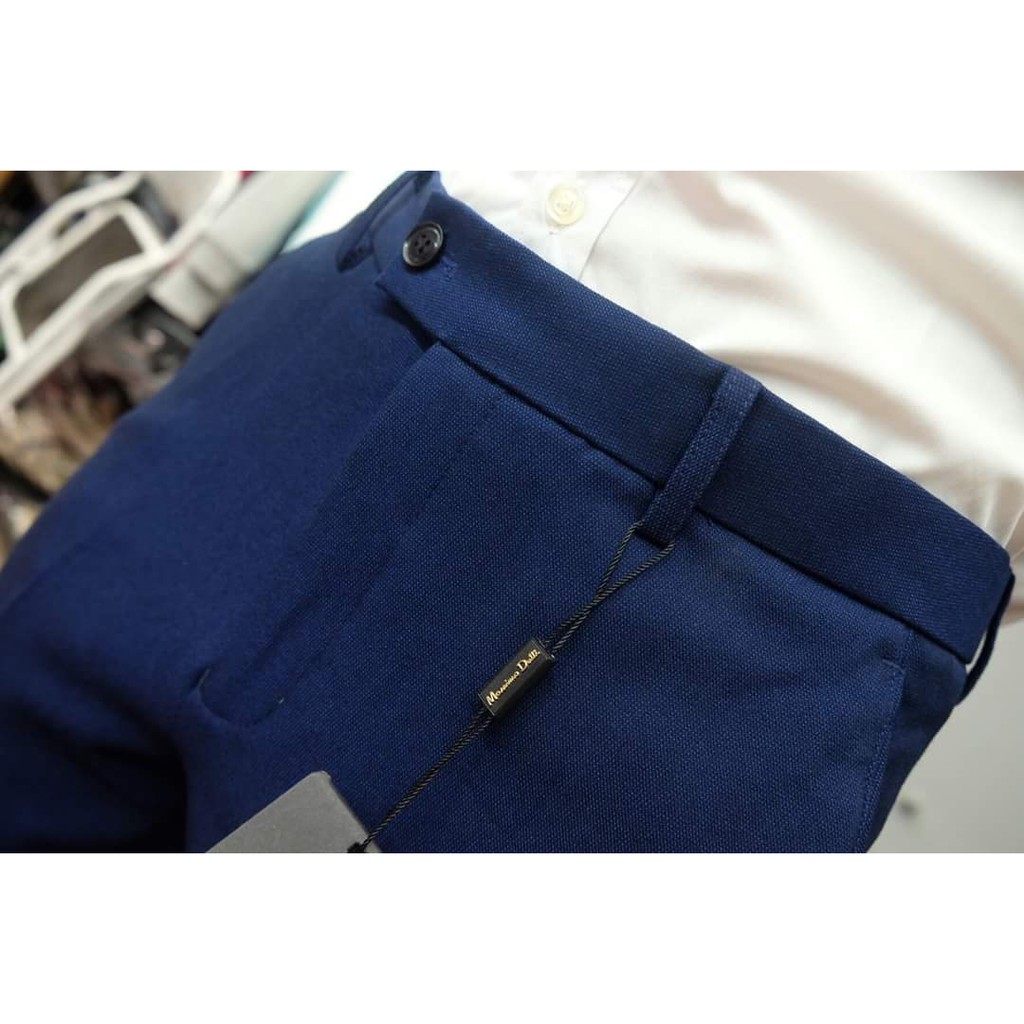 Quần Âu Nam Tím Xanh vải chéo loại đẹp Quần Tây nam co dãn không nhăn không xù dáng hàn quốc | BigBuy360 - bigbuy360.vn