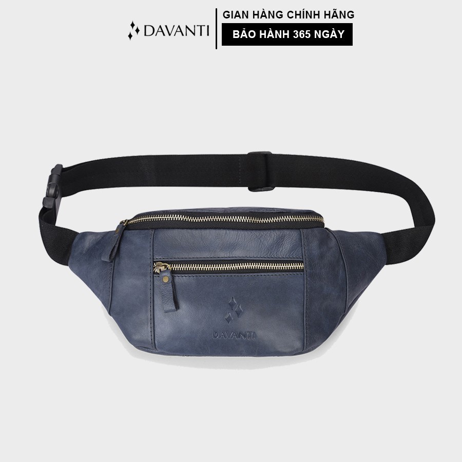 Túi Đeo Chéo Bụng DAVANTI Da Bò Thật Cao Cấp Thời Trang DB285