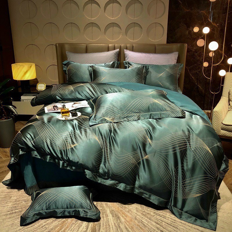 Bộ chăn ga gối ,Bộ Gấm Hoàng Gia Nhập Khẩu