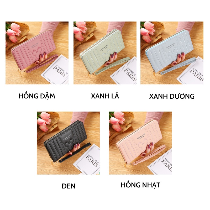 Ví dài nữ Hàn Quốc dễ thương đựng tiền cầm tay nhiều ngăn giá rẻ thời trang cao cấp đẹp hot trend JOLITA VDCT02