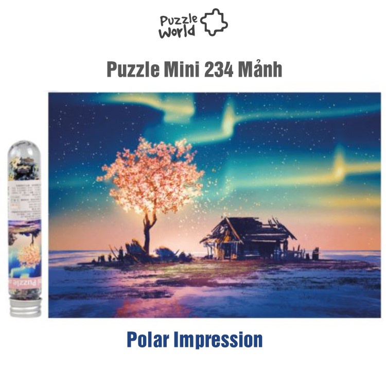 Cực quang ấn tượng - Tranh ghép hình puzzle mini 234 mảnh đồ chơi lắp ghép thông minh quà tặng sinh nhật
