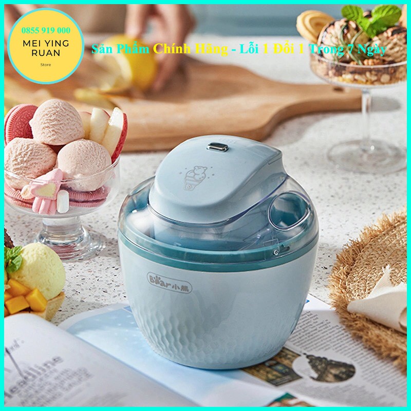 Máy làm kem mini USB tự động BEAR màu xanh cao cấp tiện dụng mang đi du lịch