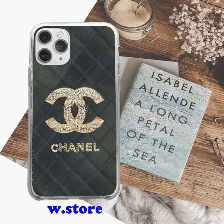 Ốp Lưng  đồ hiệu ốp ip12 logo chanel kim cương lấp lánh sang trọng dành cho Iphone 5 đến 12 Promax BRD20210266