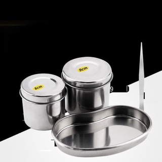 Khay Inox Hạt Đậu, Hũ Inox chuyên dùng Phun Xăm và Spa