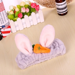 Băng đô rửa mặt tai thỏ cà rốt