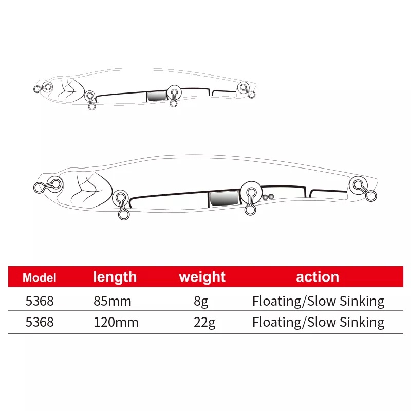 Mồi câu cá giả Kingdom dạng chì cứng thiết kế tiện dụng 120mm 22g 85mm 8g
