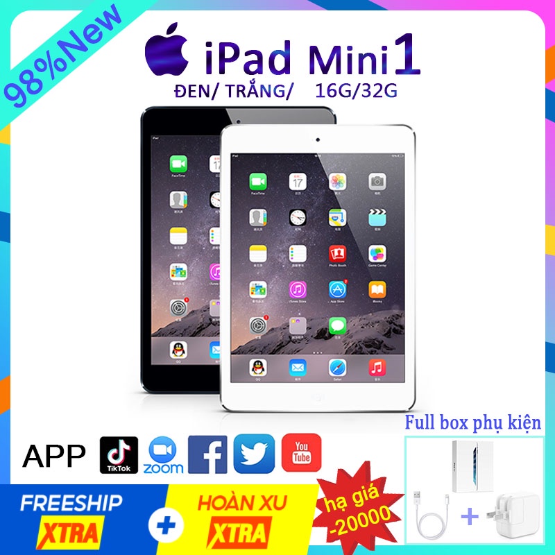 máy tính bảng Pad mini 1 Chính Hãng tablet 16G/32G Wifi Quốc tế Máy tính bảng cũ giá rẻ Bảo hành 12 tháng