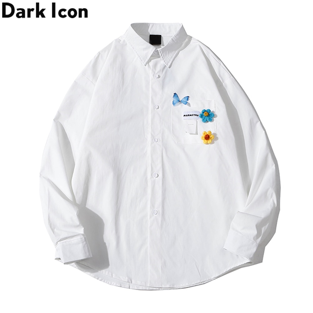 Áo sơ mi nam dài tay họa tiết hoa thiết kế thời trang