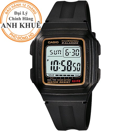 ✸Đồng hồ nam dây nhựa huyền thoại Casio chính hãng Anh Khuê F-201 F-201WA-9ADF