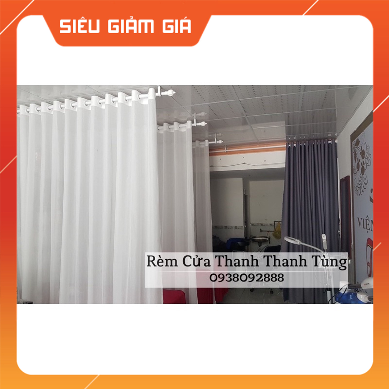 Rèm Voan lụa trắng xinh cao cấp decor phòng, rèm spa nhiều mẫu mã, may theo yêu cầu