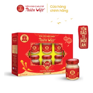 Nước yến thiên việt nguyên chất có đường 9% hộp 6 lọ x 70ml - ảnh sản phẩm 1