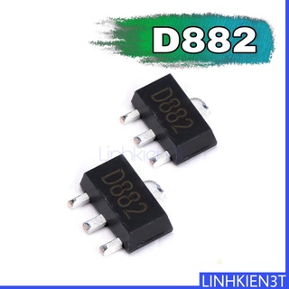 ( Túi 10 con ) Transistor dán D882 2sD882 SMD SOT-89 3A 30v chính hãng