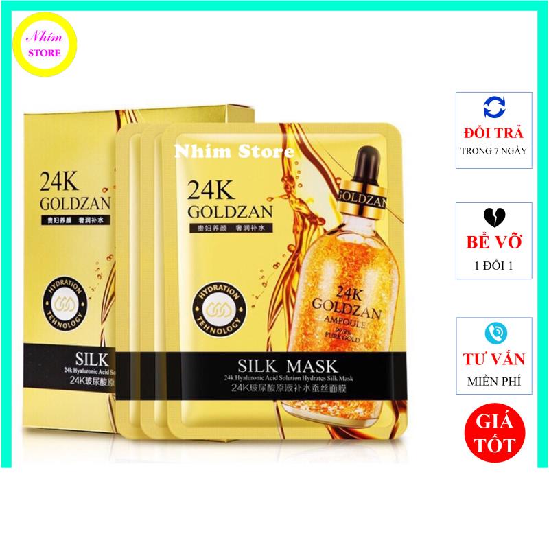 Mặt nạ vàng 24k Goldzan silk mask phục hồi, tái tạo làn da, dưỡng ẩm, làm mờ nếp nhăn trẻ hóa da