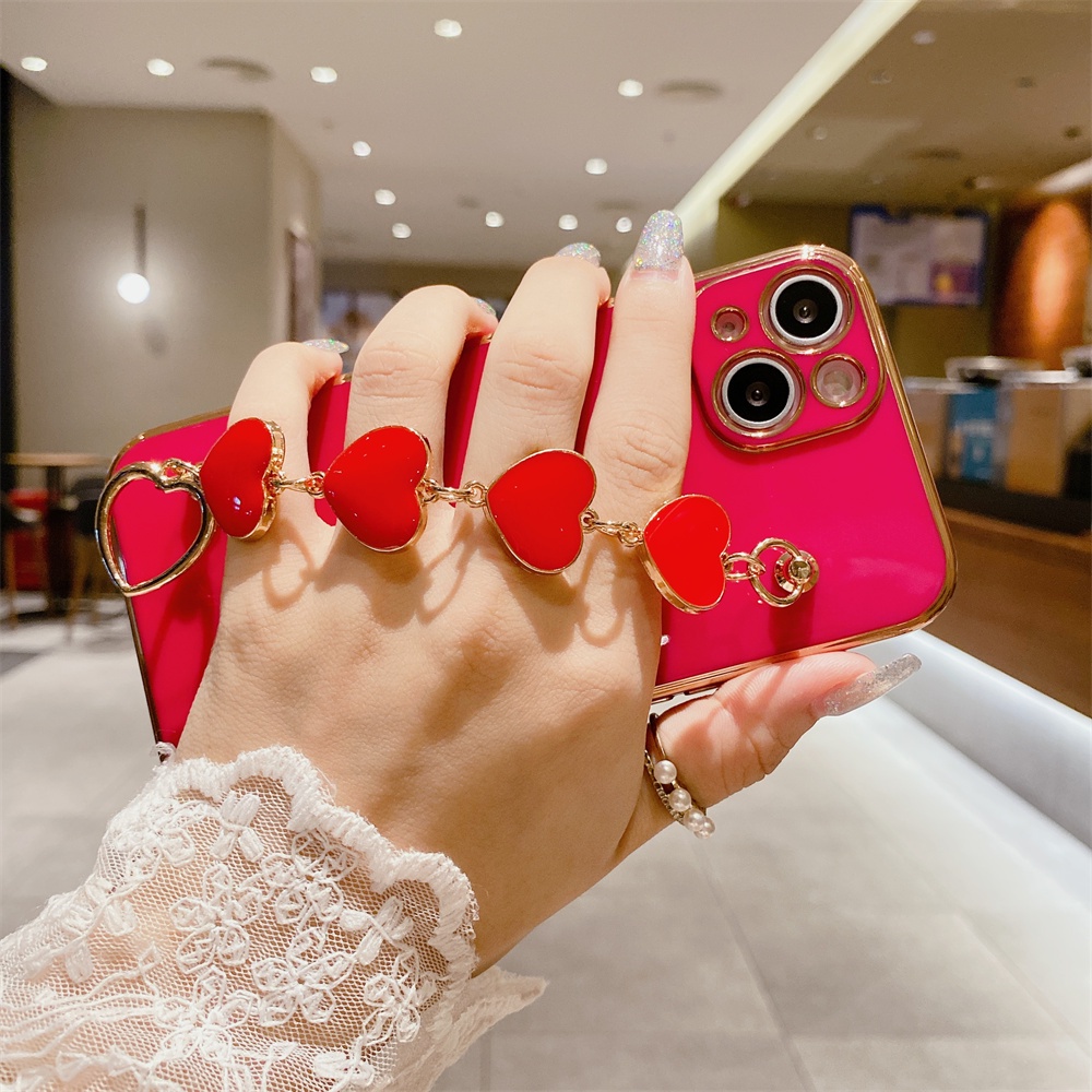 Ốp điện thoại TPU mềm có vòng đỡ hình trái tim thích hợp cho IPhone 13 12 11 Pro Max XS Max XR X 8 7 Plus
