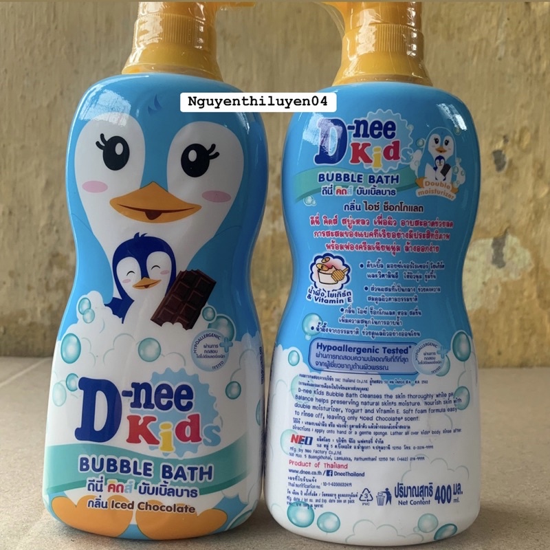 SỮA TẮM GỘI DNEE KID THÁI HÌNH THÚ 400ML