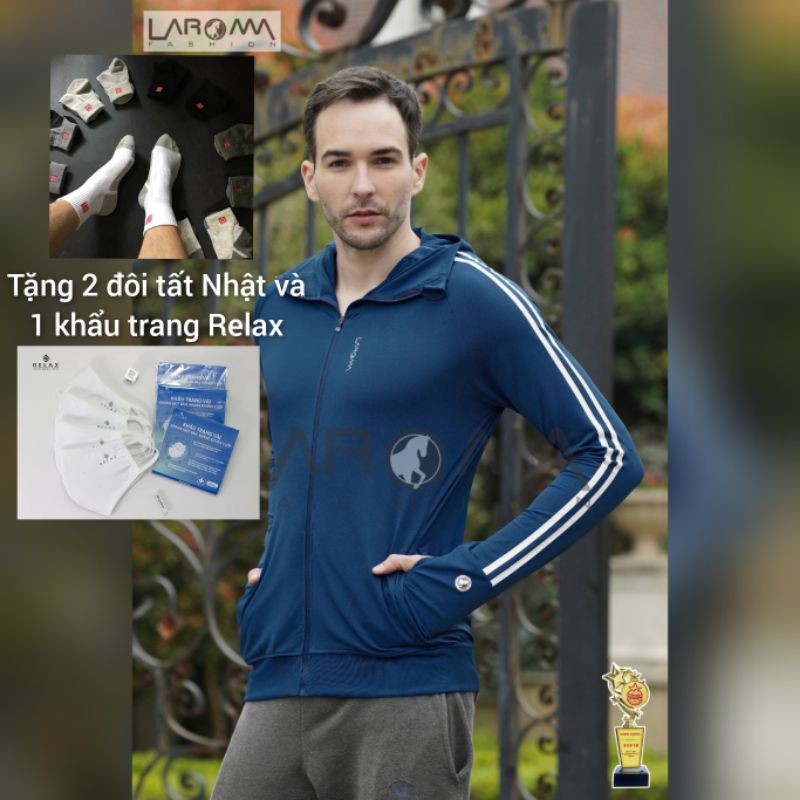 ( Tặng 2 đôi tất Nhật giá 50k ) Áo chống nắng nam Laroma mẫu mới 2021