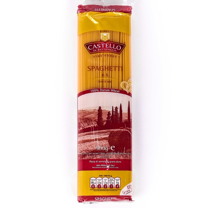 Mỳ Ý spaghetti nhãn hiệu Castello, Leonardo, Divella 500g