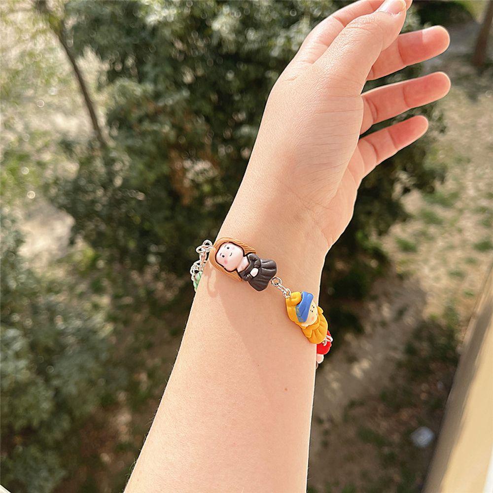 Vòng Tay Đầu Bong Bóng Đơn Giản Ngọt Ngào Hình Nhân Vật Sơn Dầu Cá Tính Phong Cách Hàn Quốc Cho Nữ