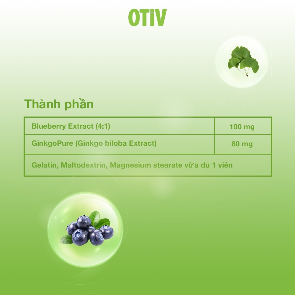 Viên uống otiv- bổ não, giảm đau đầu, đau nửa đầu, cải thiện mất ngủ - ảnh sản phẩm 6