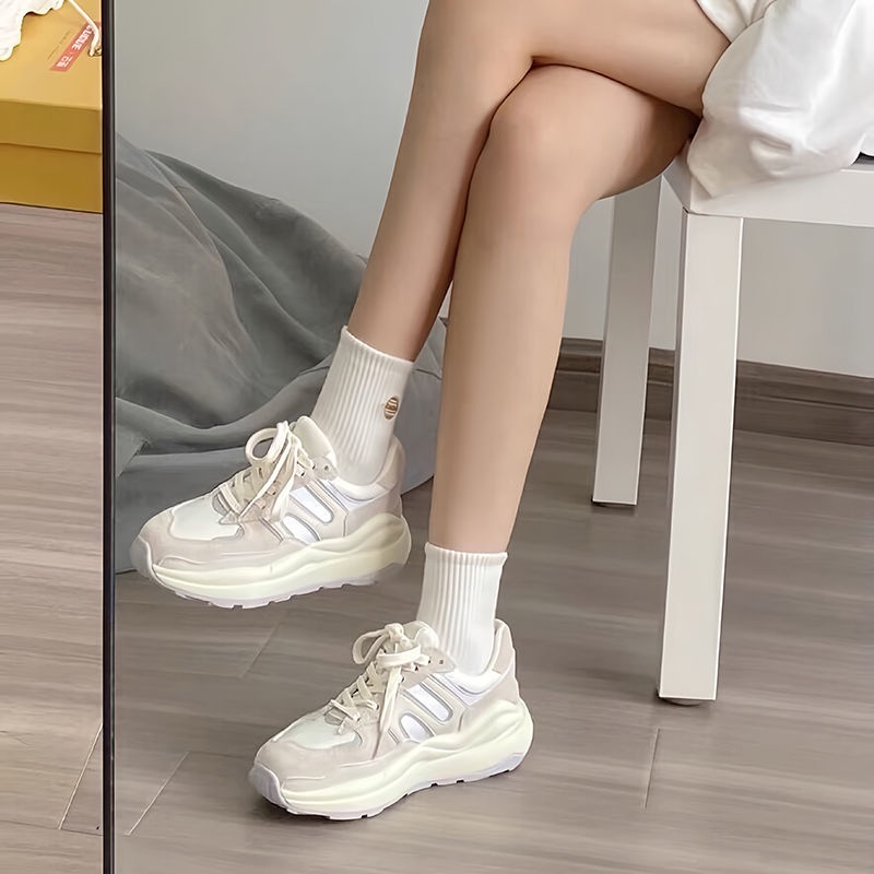 Giày Thể Thao Đế Dày Tăng Chiều Cao Phong Cách Hàn Quốc Thời Trang Cho Nữ