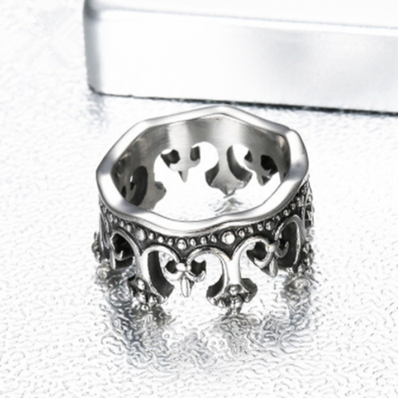 Nhẫn hình vương miện vua phong cách gothic cổ điển dành cho nam