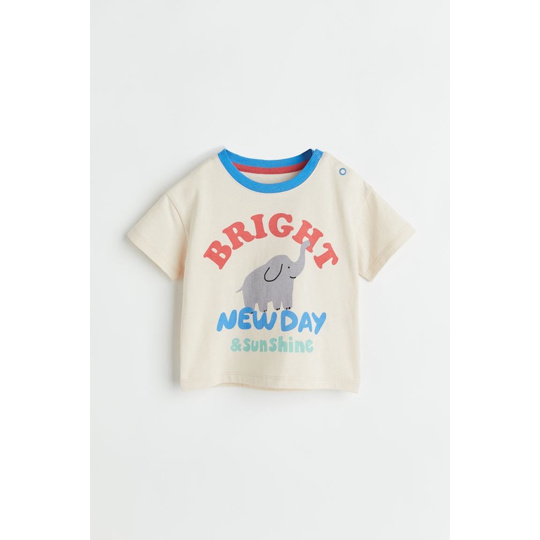 Áo phông cottton cộc tay bé trai