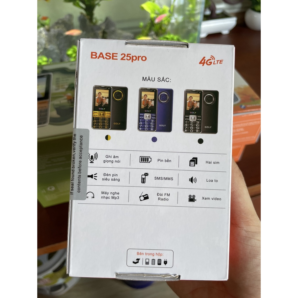 Điện thoại Goly Base 25 Pro 4G LTE , Gọi HD Call ,Màn hình lớn, Pin trâu  - Hàng chính hãng