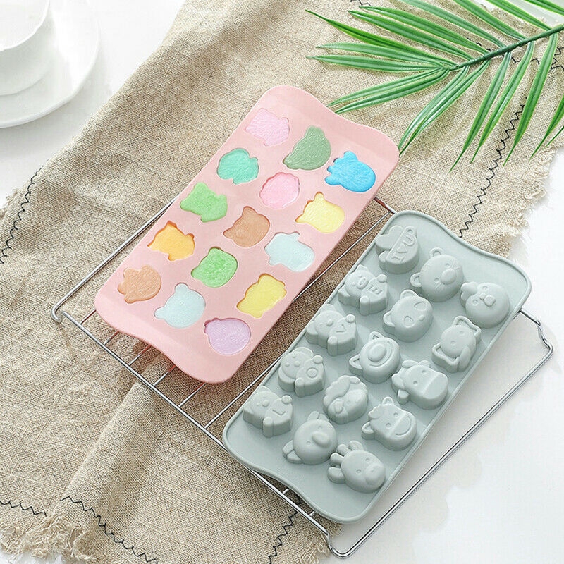Khuôn SILICONE hình 3D Khay đá dùng làm thạch rau câu, Thạch trà sữa, bánh pudding, bánh nướng, đá viên socola Khay đá