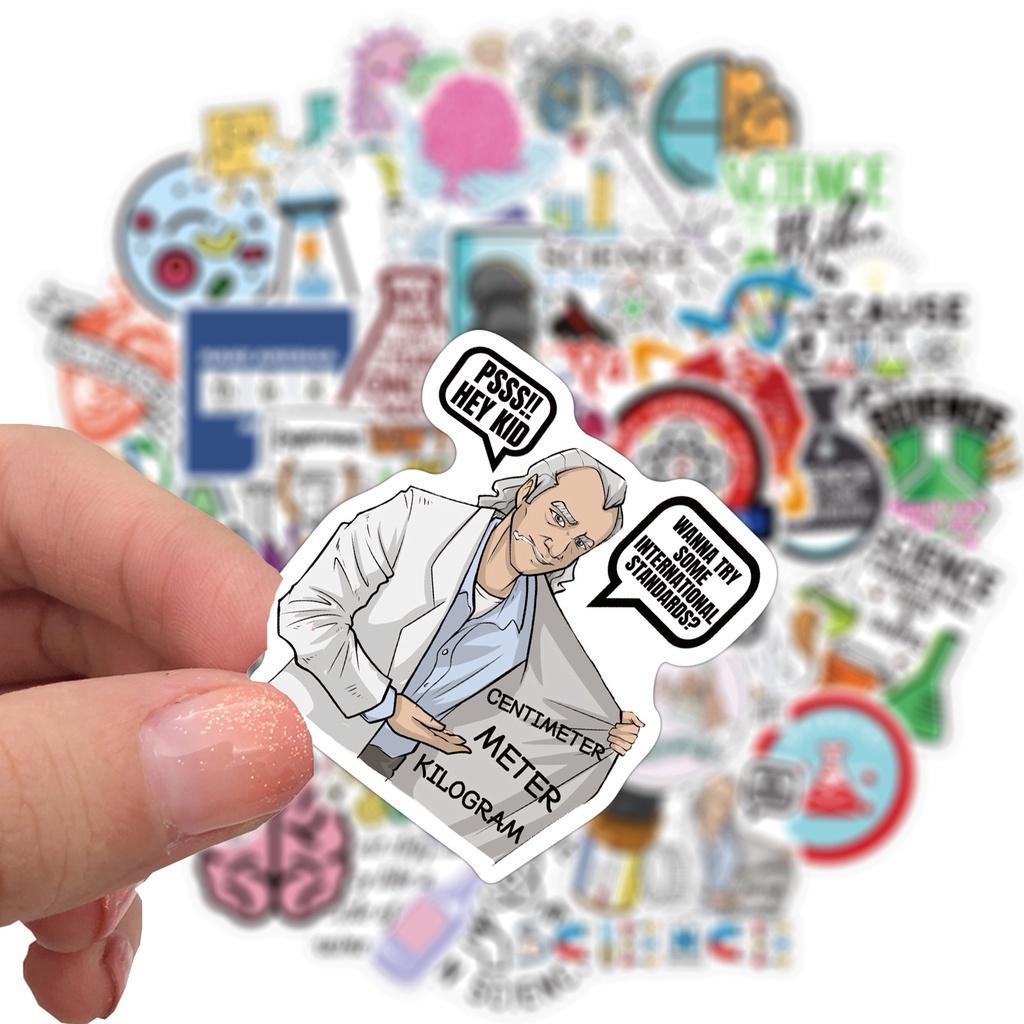 Set 50 Miếng Dán Trang Trí Nội Thất Phòng Thí Nghiệm