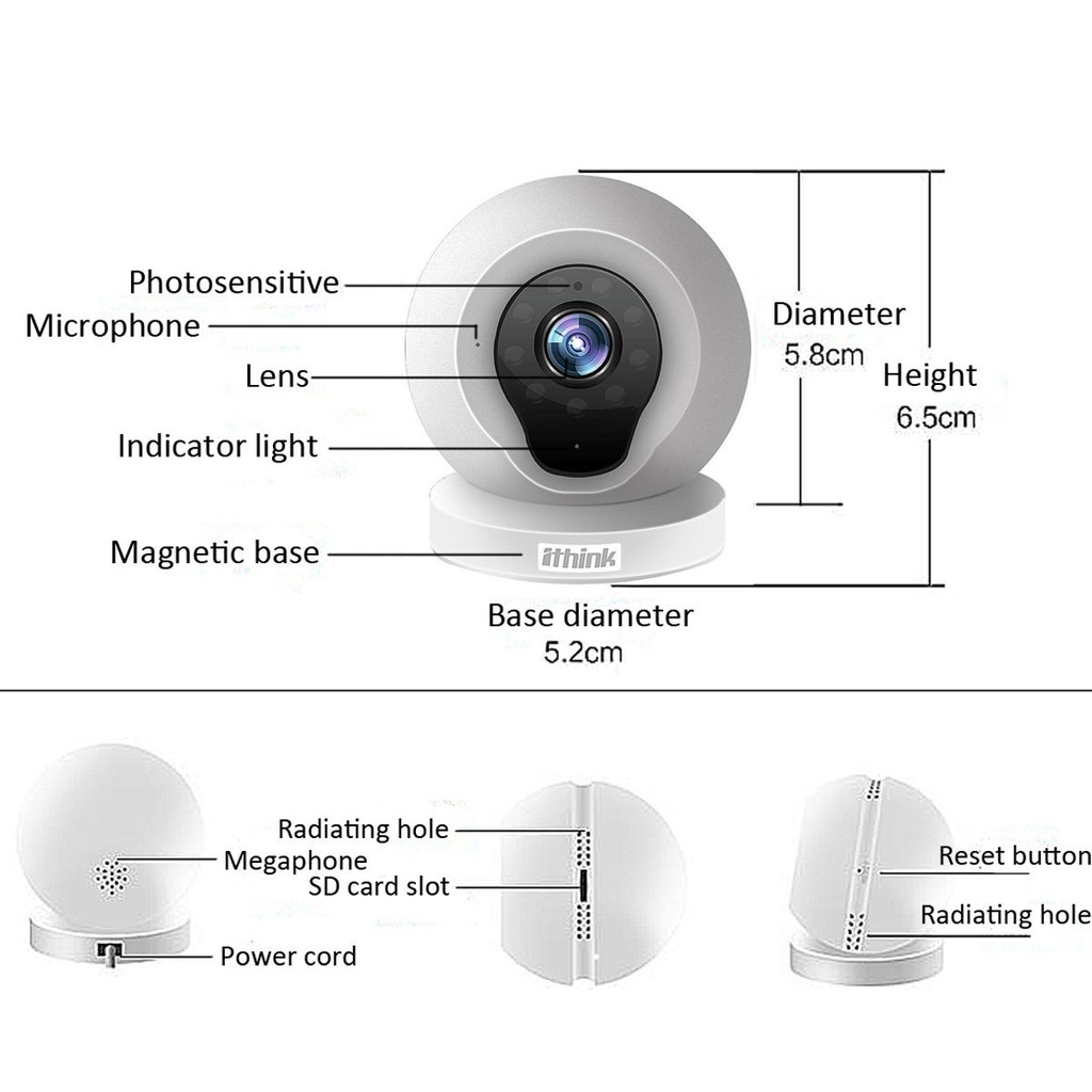 Camera Wifi không dây quan sát chất lượng cao iThink Handview Q2 - Hàng Chính Hãng