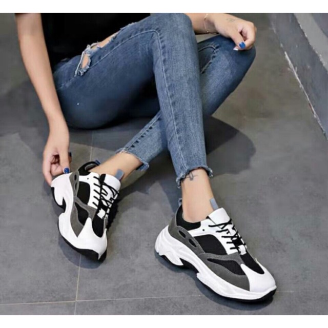 giày thể thao pha màu mẫu mới siêu hot 2019-23