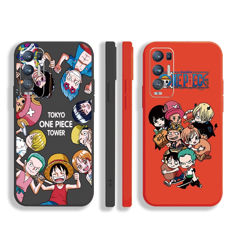Ốp Điện Thoại Cạnh Vuông In Hình Luffy One Piece Cho OPPO Reno6 Z 5G Reno 5 Pro 4 3 Reno2 Z F A95 5G A76 A96 4G