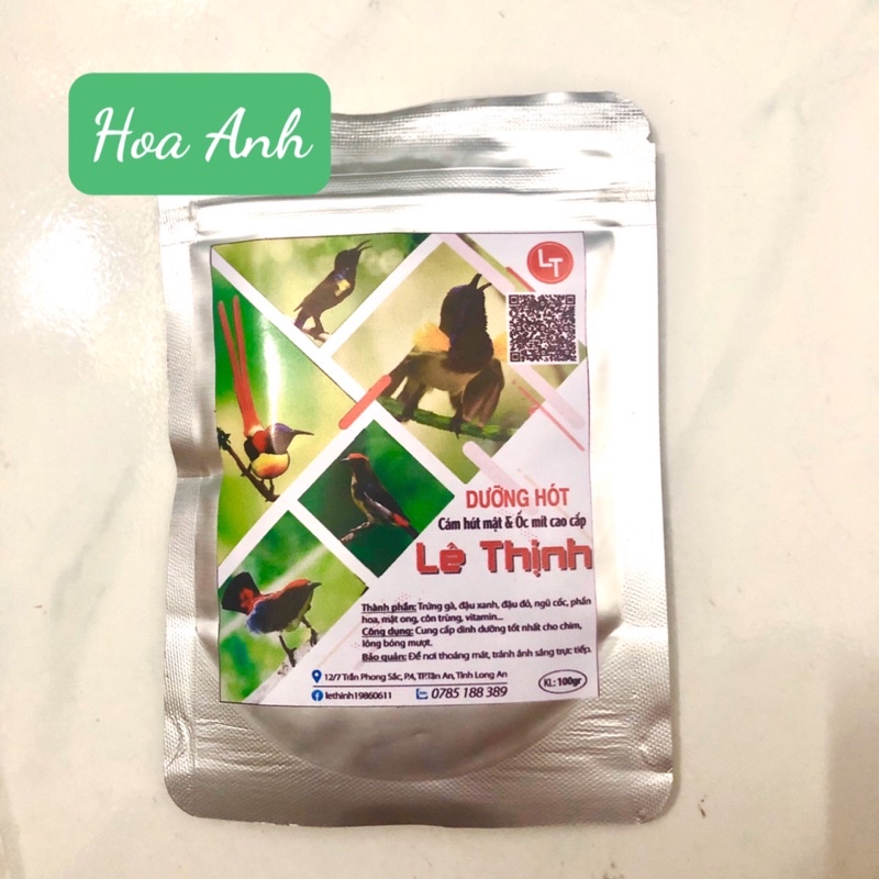 Cám Hút Mật Lê Thịnh Dưỡng Hót, Dưỡng Lông 100gr - Cám Hút Mật Lê Thịnh Dưỡng Lông, Dưỡng Hót