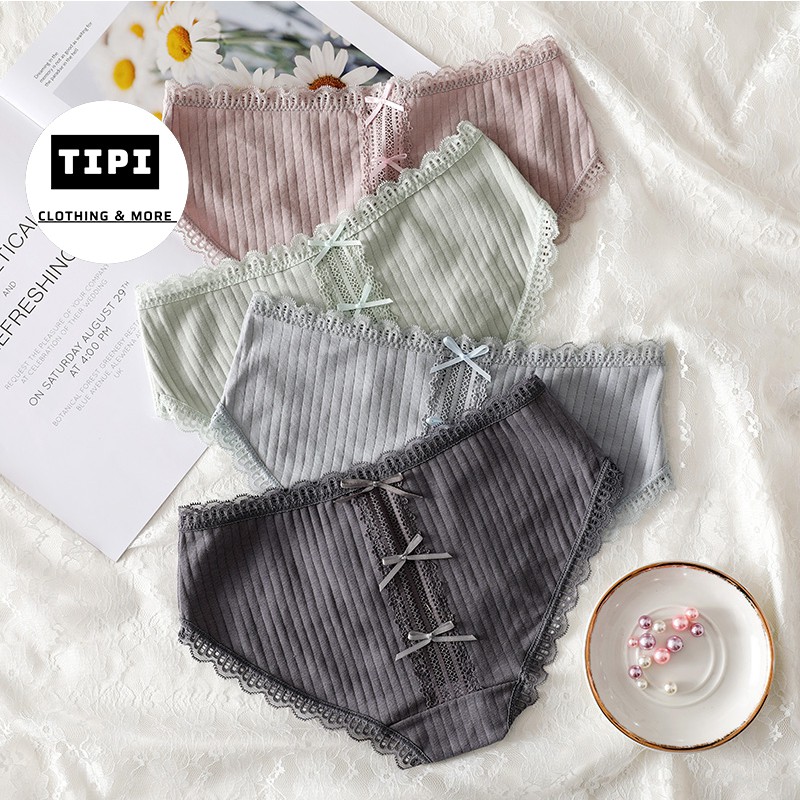 Quần lót cao cấp bông gân tam hoa E4