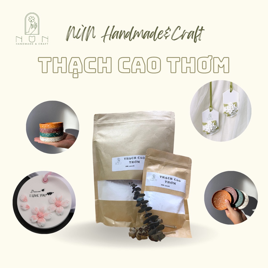 Bột Khuếch Tán Tinh Dầu - Thạch Cao Thơm Chuyên Dụng Làm Sáp Treo,Khay Đựng Đế Lót Ly,Cốc Nến Handmade DIY