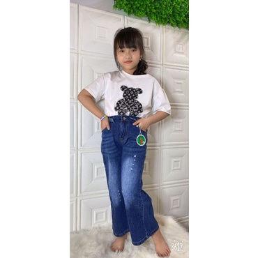 Quần Jeans Baggy bé gái chính hãng Lena Kids size 10-45kg