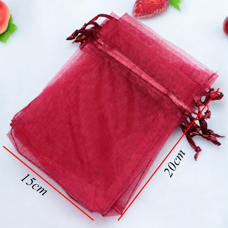 100pcs/set Túi dây rút đựng quà tặng thiết kế thanh lịch tiện dụng