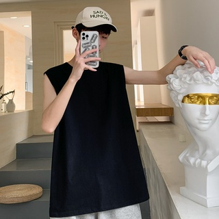 ✦AFFLIGA✦ Áo Thun Thể Thao Không Tay Màu Sắc Đơn Giản Thoải Mái Phong Cách Hàn Quốc Cho Nam Giới