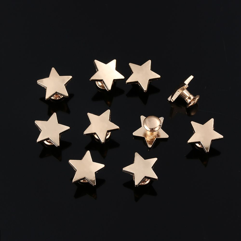 Set 10 Bộ 20 Nút Hình Ngôi Sao Nhiều Màu Sắc Trang Trí Quần Áo/Mũ/Túi Xách/Quần Áo DIY