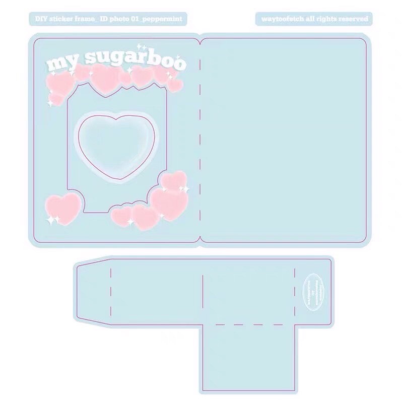 Sticker khung để ảnh idol Kpop trang trí standee, sổ tay, toploader