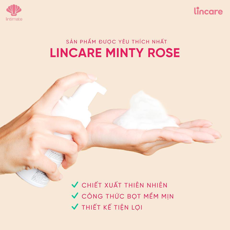 Bọt vệ sinh hàng ngày Lincare Minty Rose