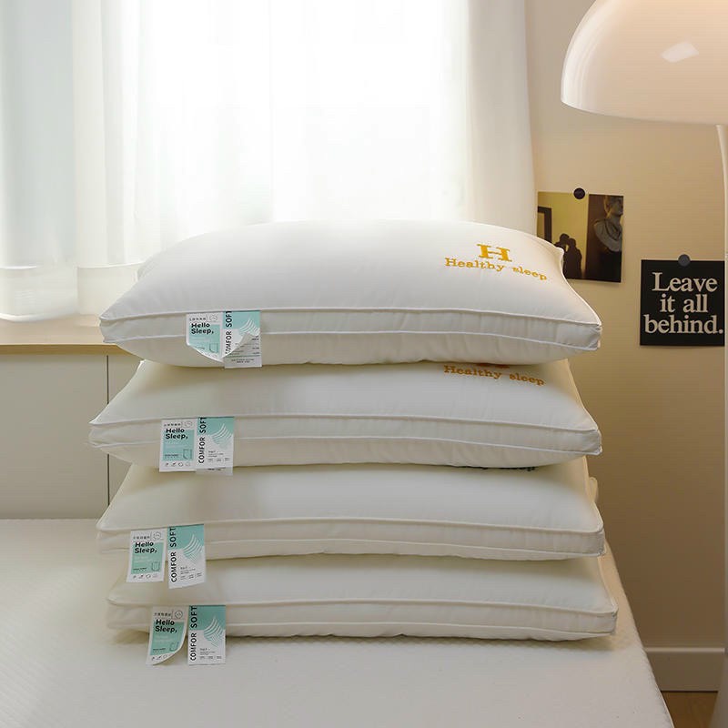 Ruột gối đầu, Gối Bảo Vệ Cổ Vai Gáy chất liệu từ bông sơ đậu nành 100% nhập khẩu nguyên cái độ cao vừa phải êm mềm