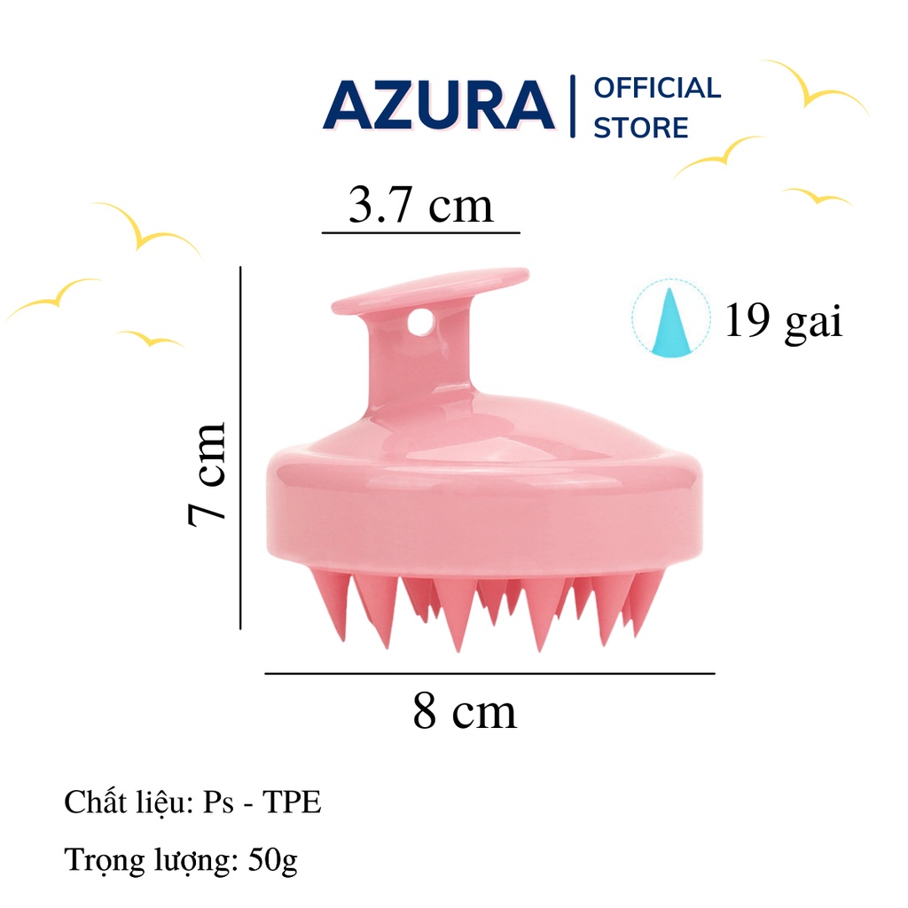 Lược gội đầu Azura chăm sóc da đầu hiệu quả loại sạch gàu chống rụng tóc kích thích mọc tóc