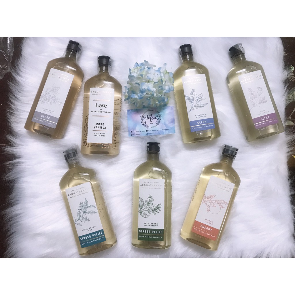 Sữa tắm thư giãn Aromatherapy dưỡng da Bath and Body Works