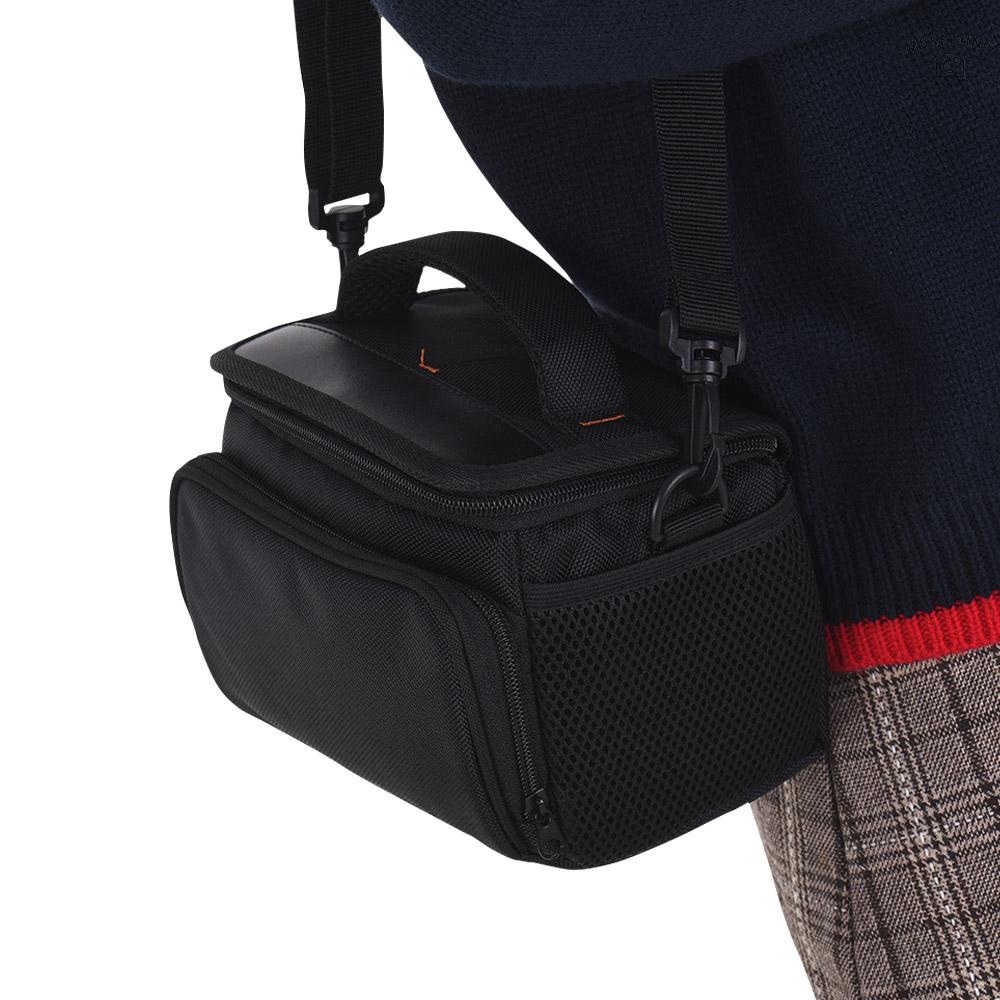 ღ  Portable Messenger Camera Bag Case Pouch with Removable Shoulder Strap Separate Pad Side Pockets Moistureproof & Shakeproof for Andoer 4K Camcorder DV Sony A7/NEX Series Canon M Series