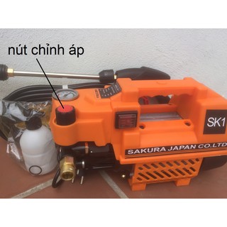 Máy rửa xe chỉnh áp sakura. japan sk1. công suất 2400w. có chỉnh áp . máy xịt rửa xe lõi đồng 100%