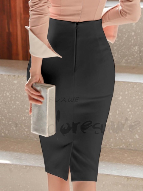 Chân váy bút chì eo cao xẻ tà tạo vẻ đẹp sang trọng, thanh lịch - Thời trang công sở nữ VannhShop CV0020